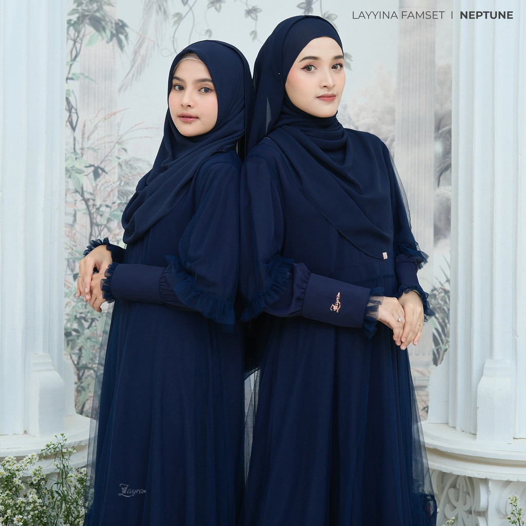 Zayra Hijab - Layyina Series - Khimar Dewasa French Instan Hijab Pashmina Syar'i Ceruti Babydoll