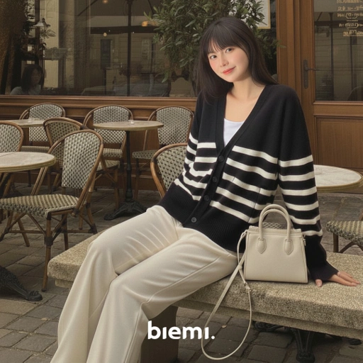 Image of Varian Oversized Stripped Cardigan