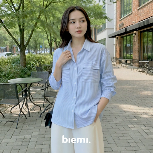 Image of Nadine Oversized Stripped Shirt