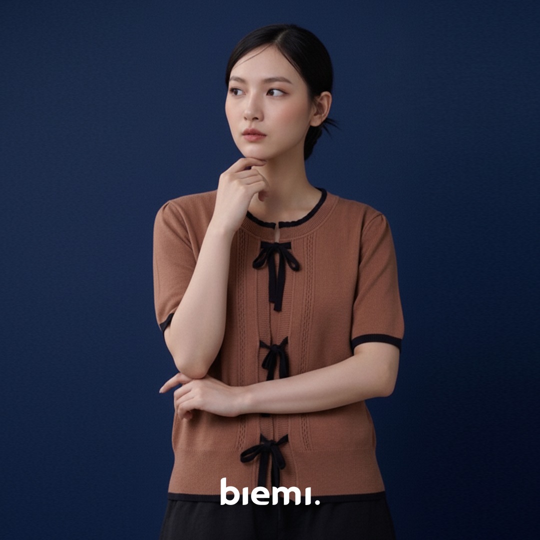  Sweet Ribbon  Sweater Rajut 