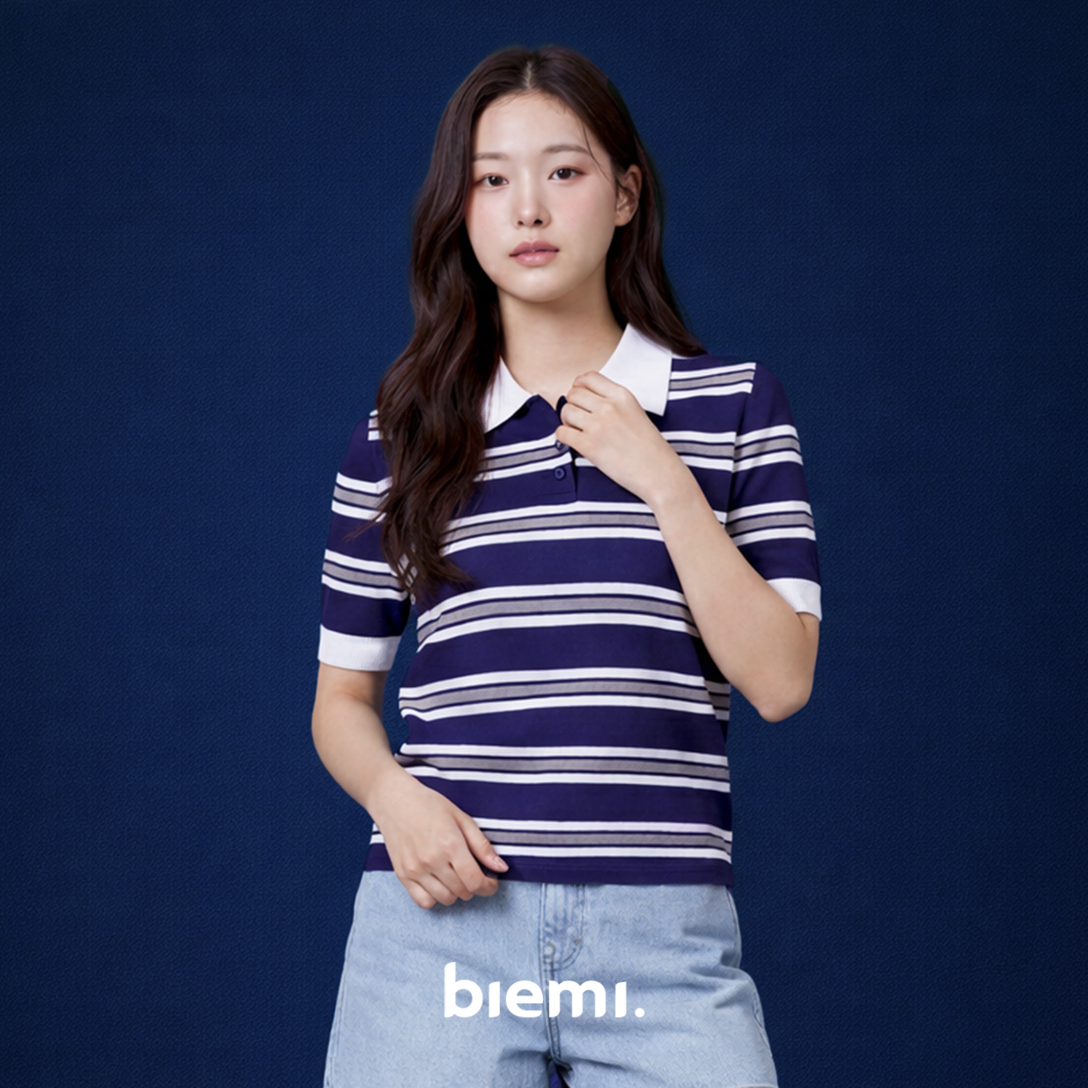 Olyn Polo Cardigan Rajut Wanita