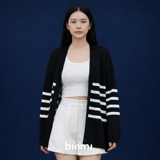 Image of Varian Oversized Stripped Cardigan