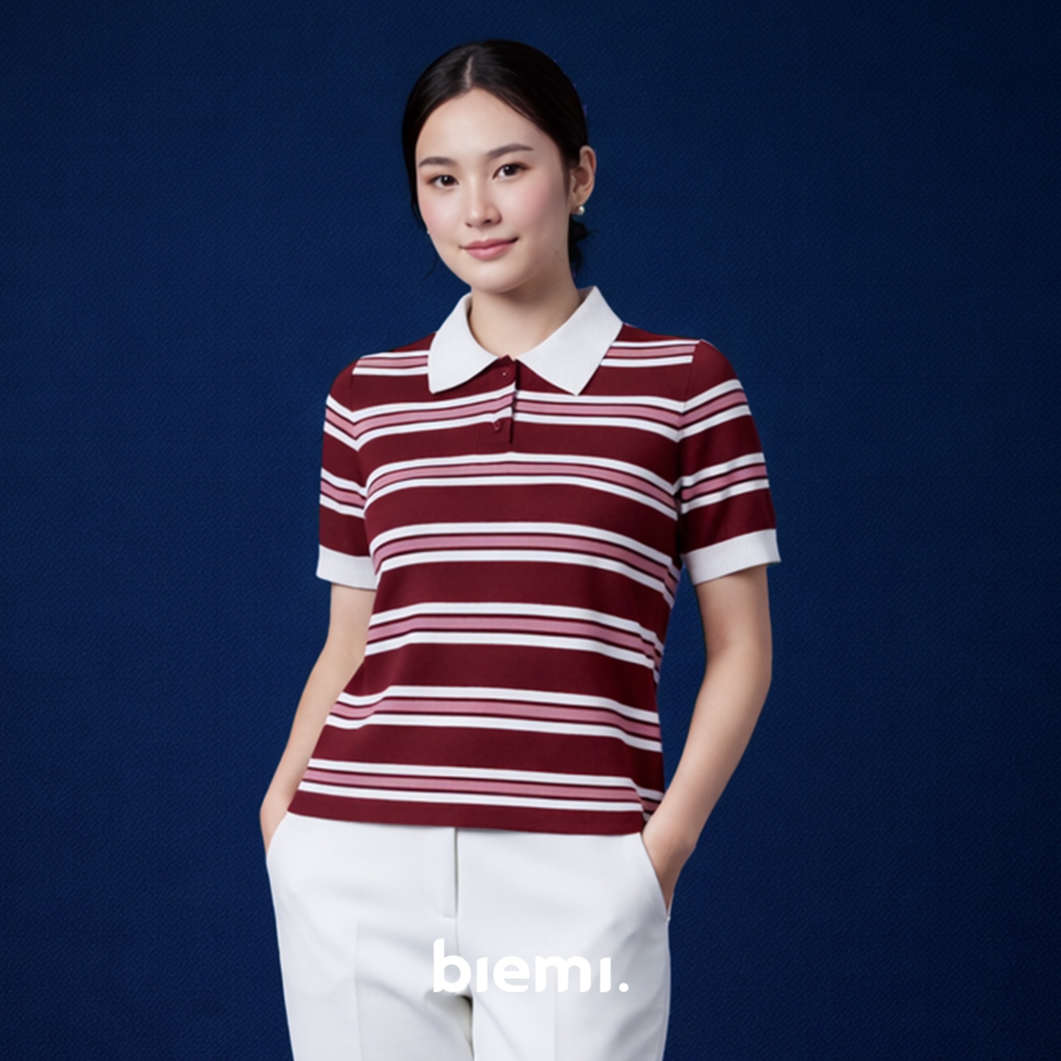 Olyn Polo Cardigan Rajut Wanita