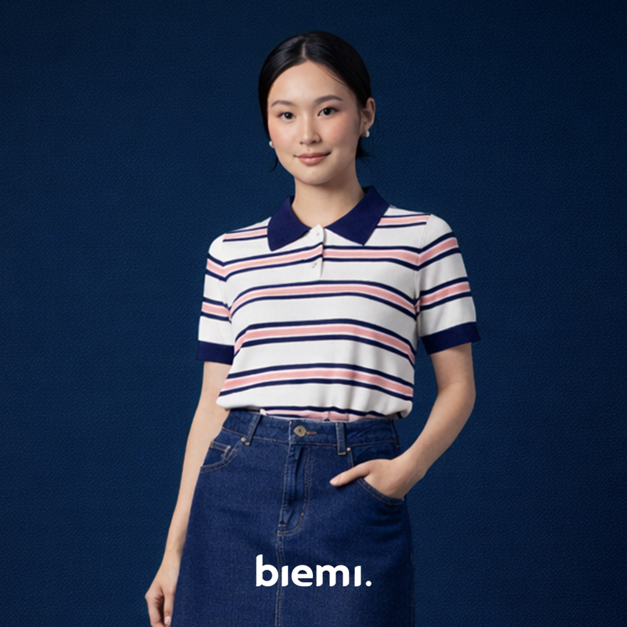 Olyn Polo Cardigan Rajut Wanita
