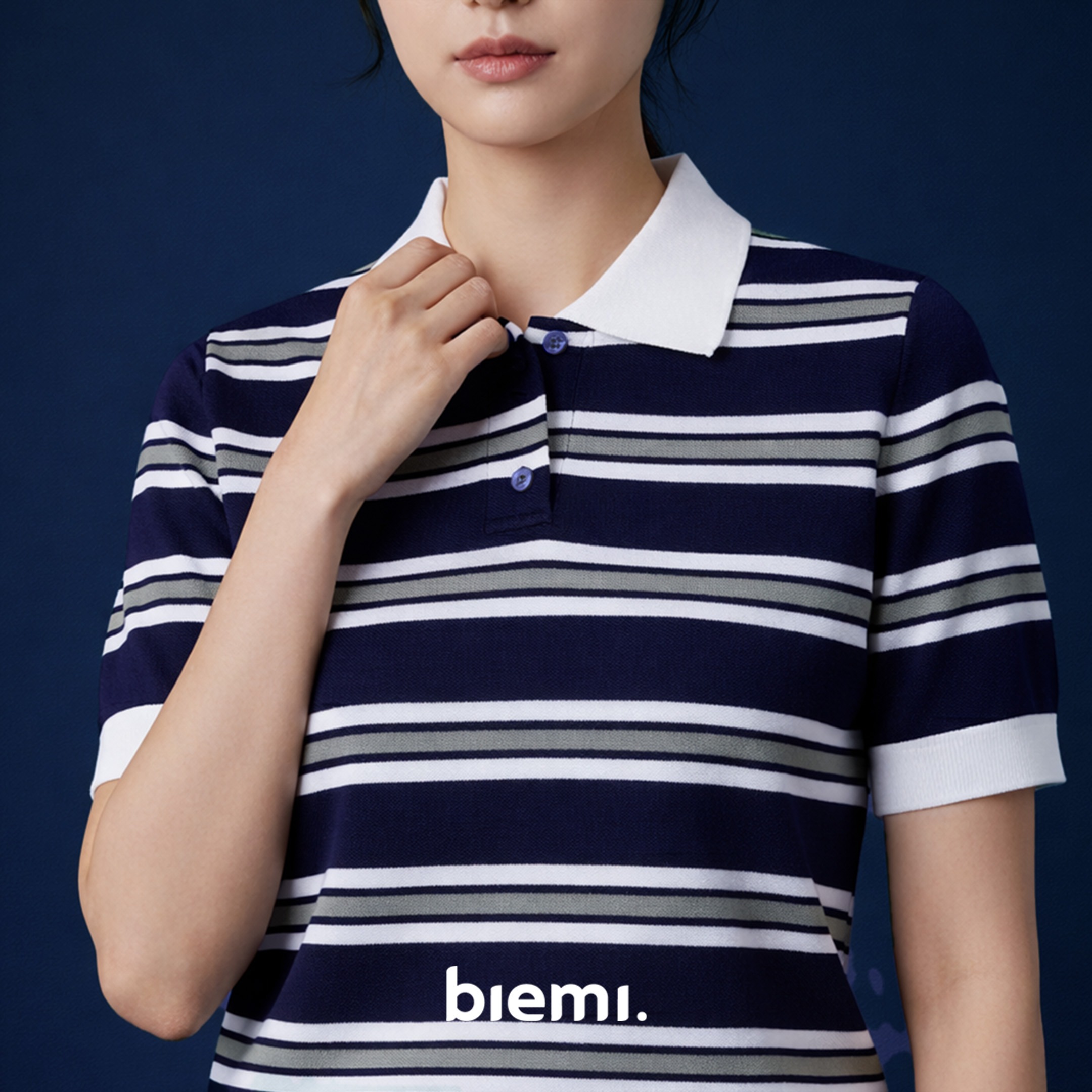 Olyn Polo Cardigan Rajut Wanita