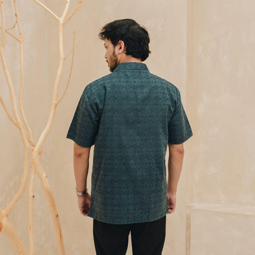 NEU MEN Kemeja Pria Kala Shirt Emerald Kemeja Pria Bahan Katun Dolby