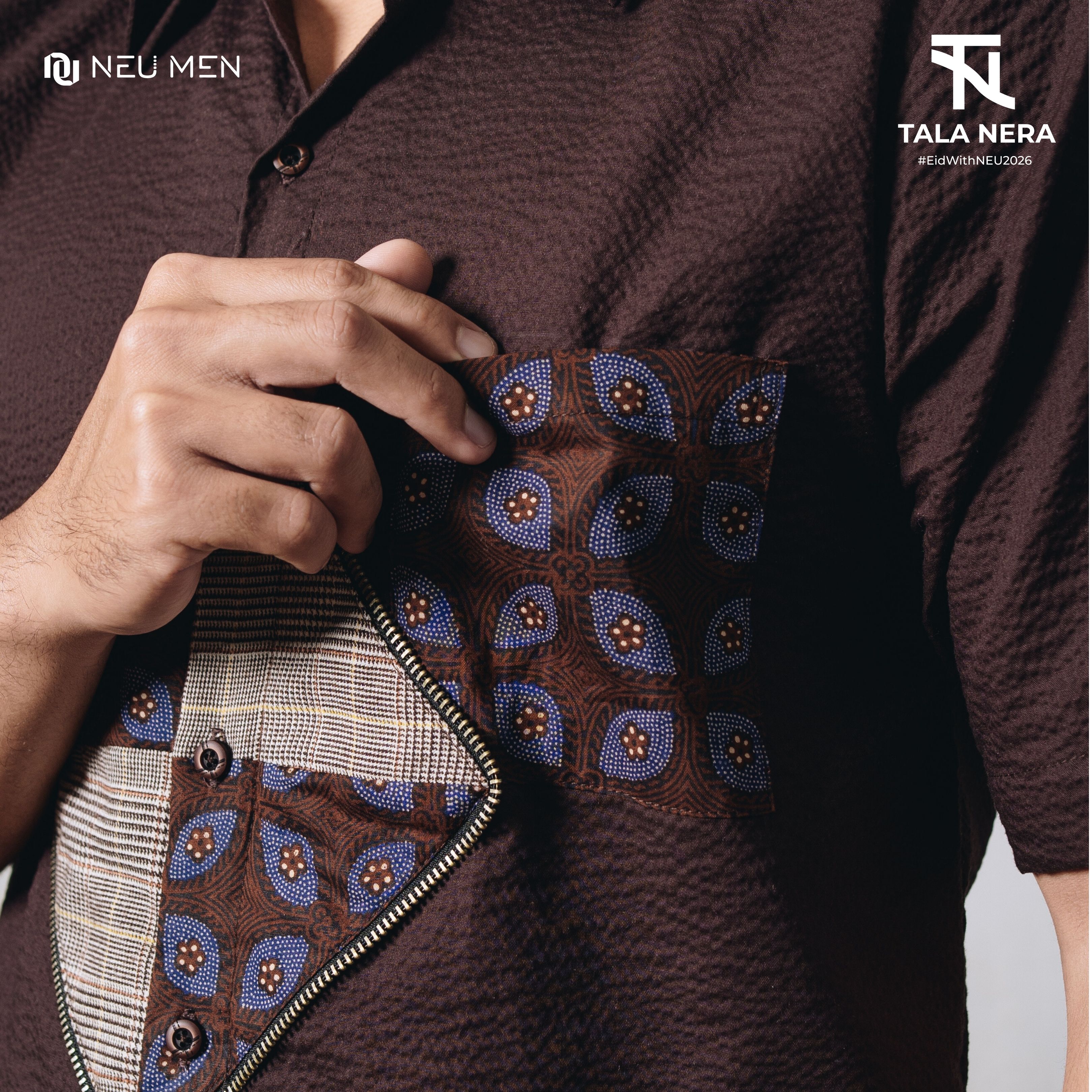 NEU MEN Kemeja Pria Nala Shirt Kemeja Pria Bahan Katun Bubble Premium