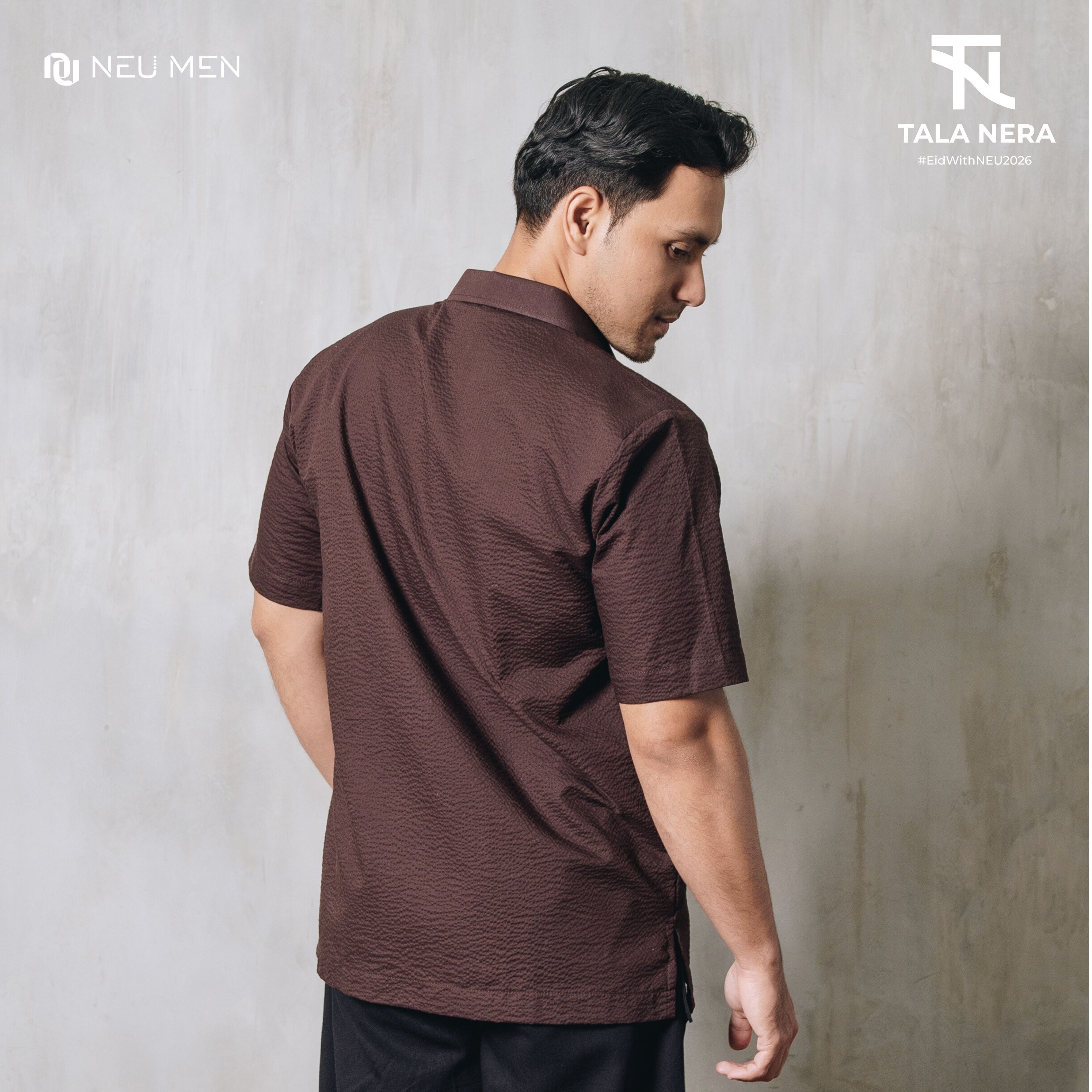 NEU MEN Kemeja Pria Nala Shirt Kemeja Pria Bahan Katun Bubble Premium