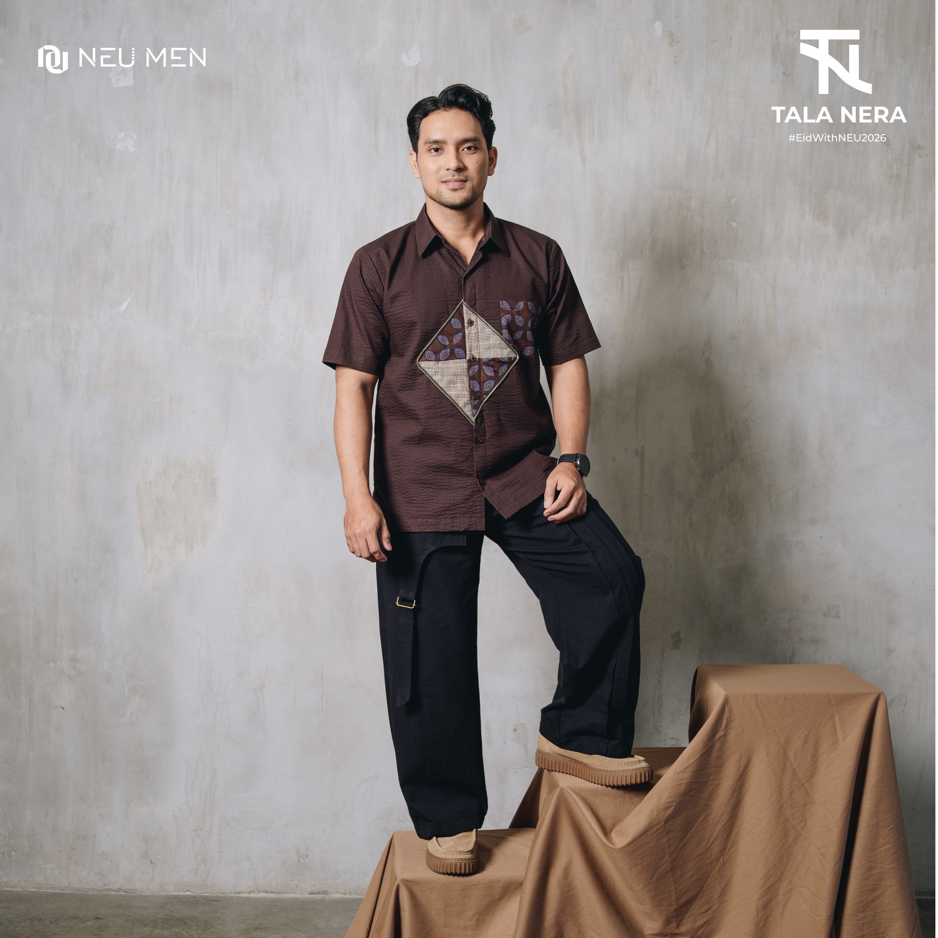 NEU MEN Kemeja Pria Nala Shirt Kemeja Pria Bahan Katun Bubble Premium
