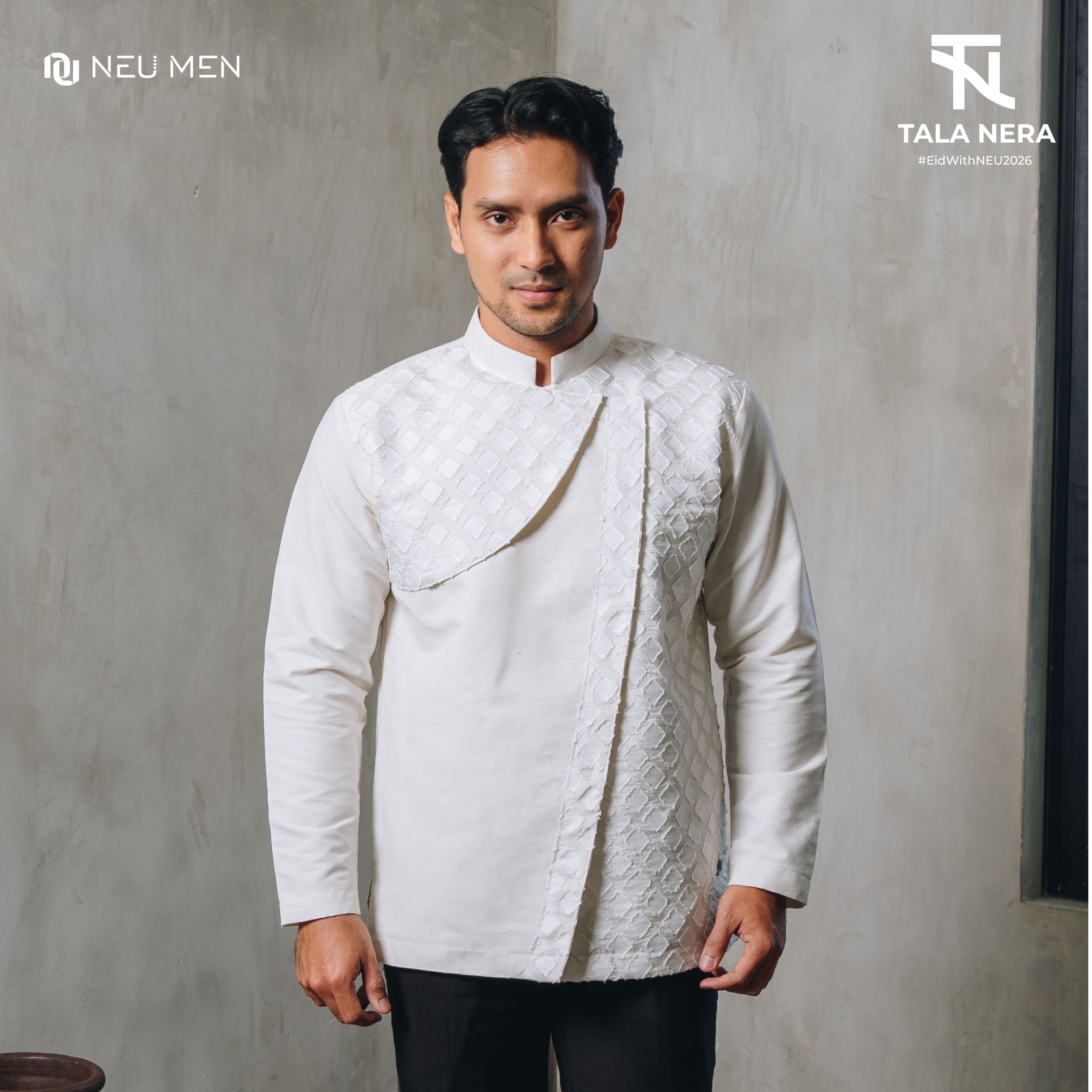 NEU MEN Kemeja Pria Satra Shirt Kemeja Lengan Panjang Pria Premium