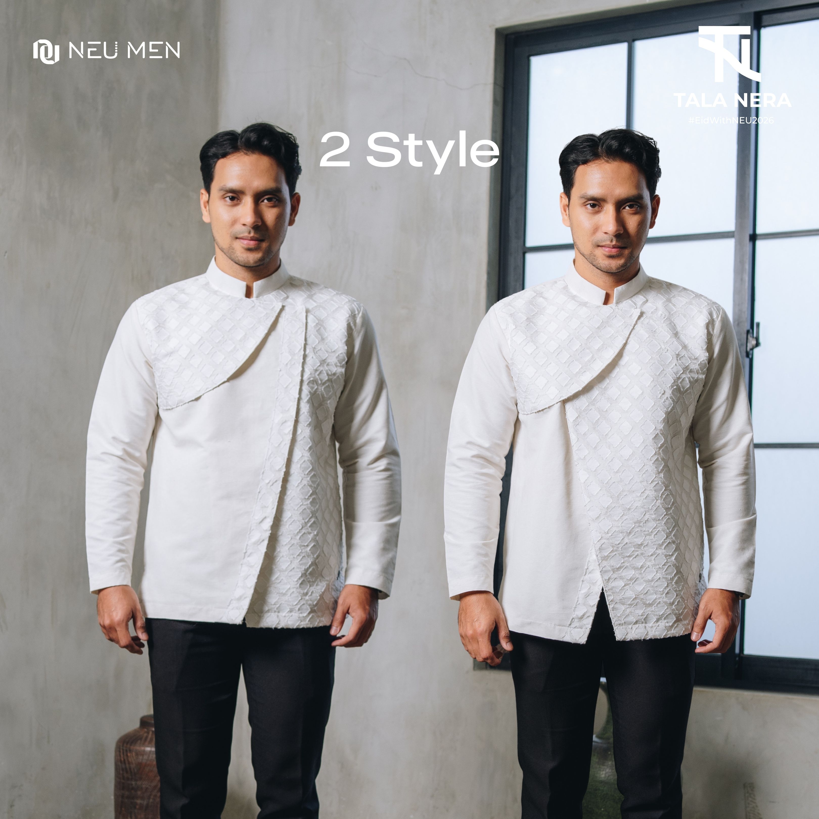 NEU MEN Kemeja Pria Satra Shirt Kemeja Lengan Panjang Pria Premium