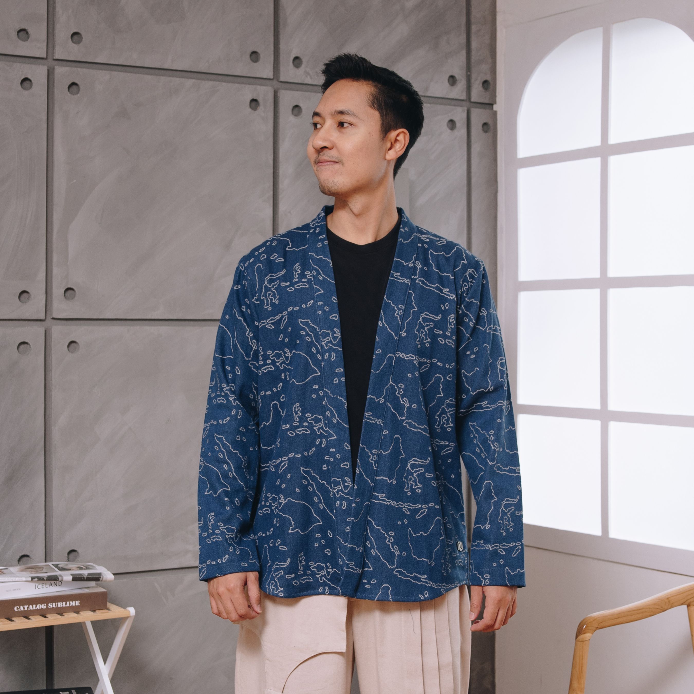 NEU MEN  Outer Pria Nusantara Outer Jeans Outer Pria Navy Denim