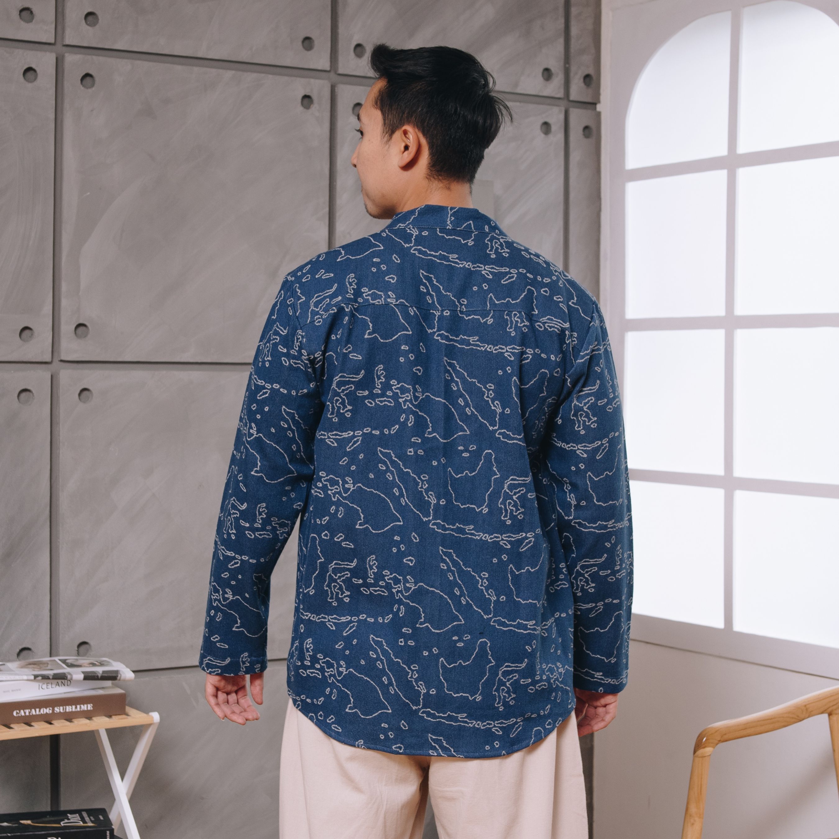 NEU MEN  Outer Pria Nusantara Outer Jeans Outer Pria Navy Denim