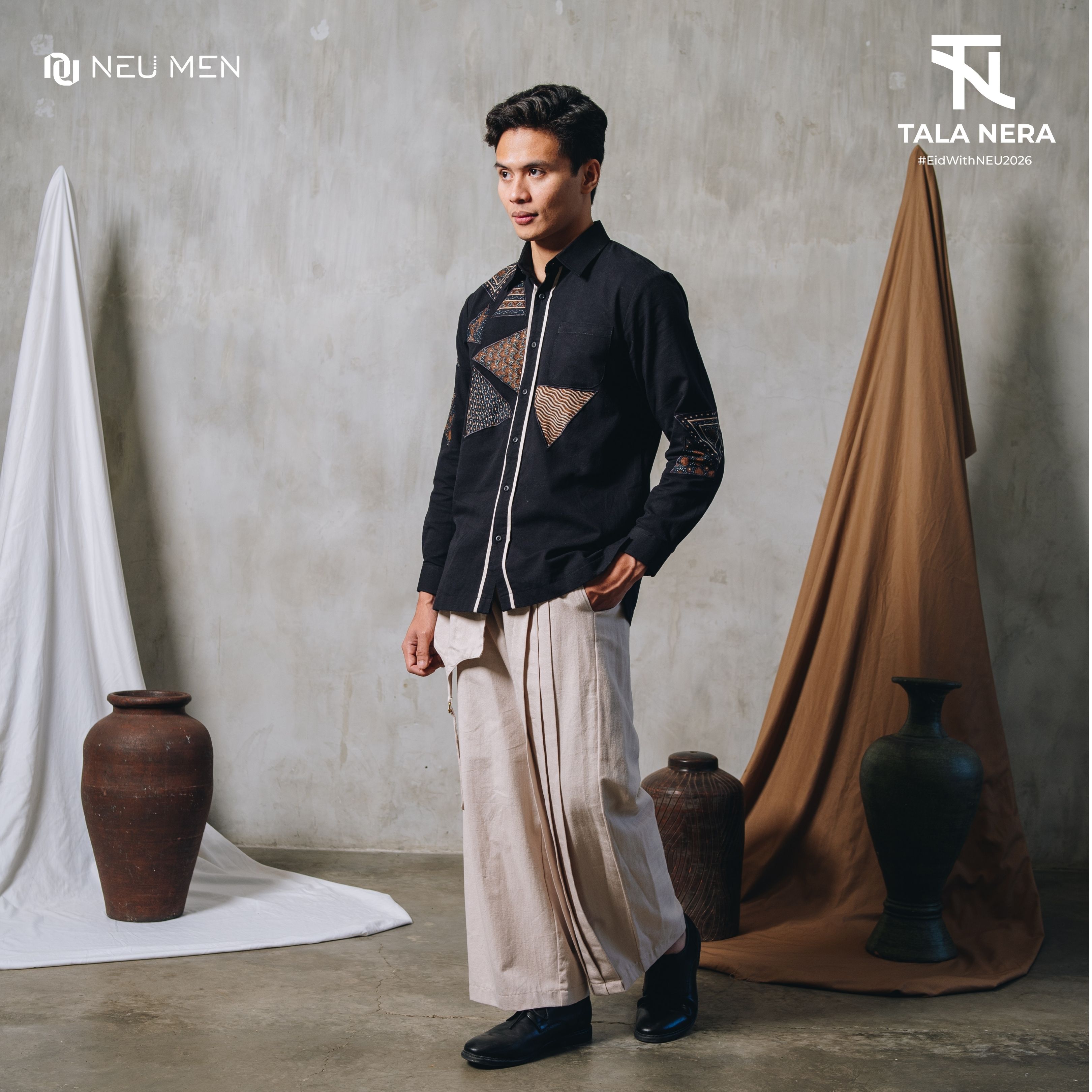 NEU MEN  Kemeja Pria Nerata Shirt  Kemeja Pria Bahan Katun Hanami Premium