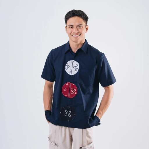 Image of NEU MEN  Lunaris Shirt Pria Bahan Cotton Bubble