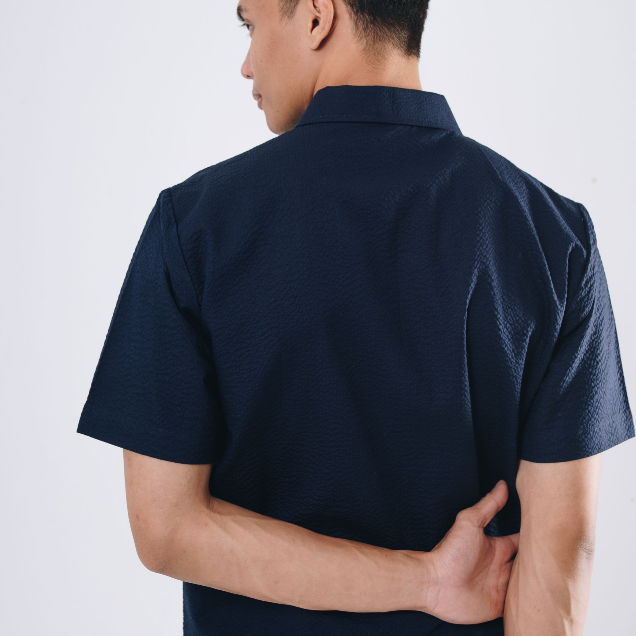 NEU MEN Lunaris Shirt Pria Bahan Cotton Bubble