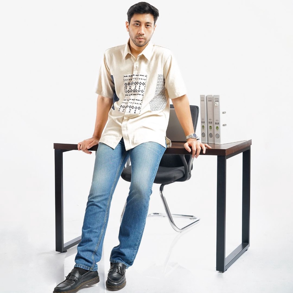 NEU MEN  Kemeja Pria Ebner Shirt  Atasan Batik Hem Pria Premium