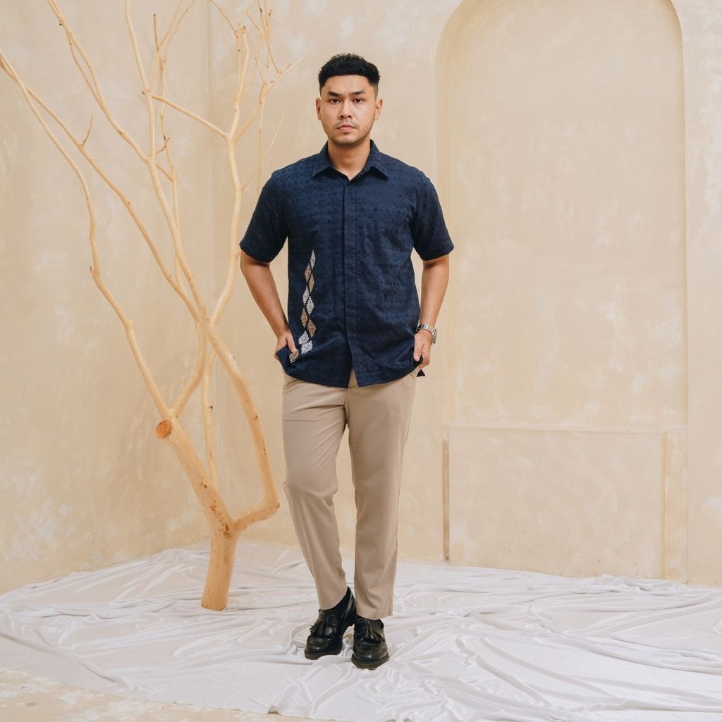 NEU MEN Kemeja Pria Dharma Shirt Kemeja Pria Bahan Katun Dolby