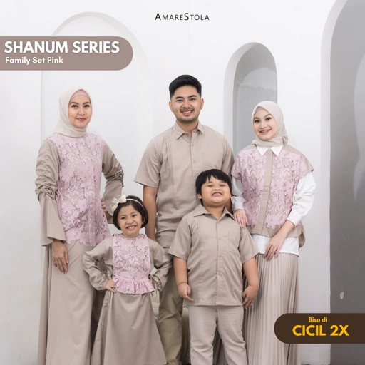 Image of Shanum Series - Family Set Pink