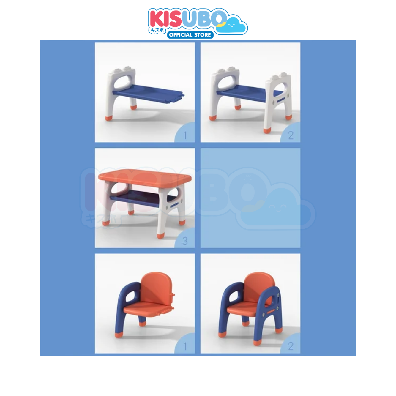 KISUBO Meja Kursi Anak Set Table Chair Set for Kids