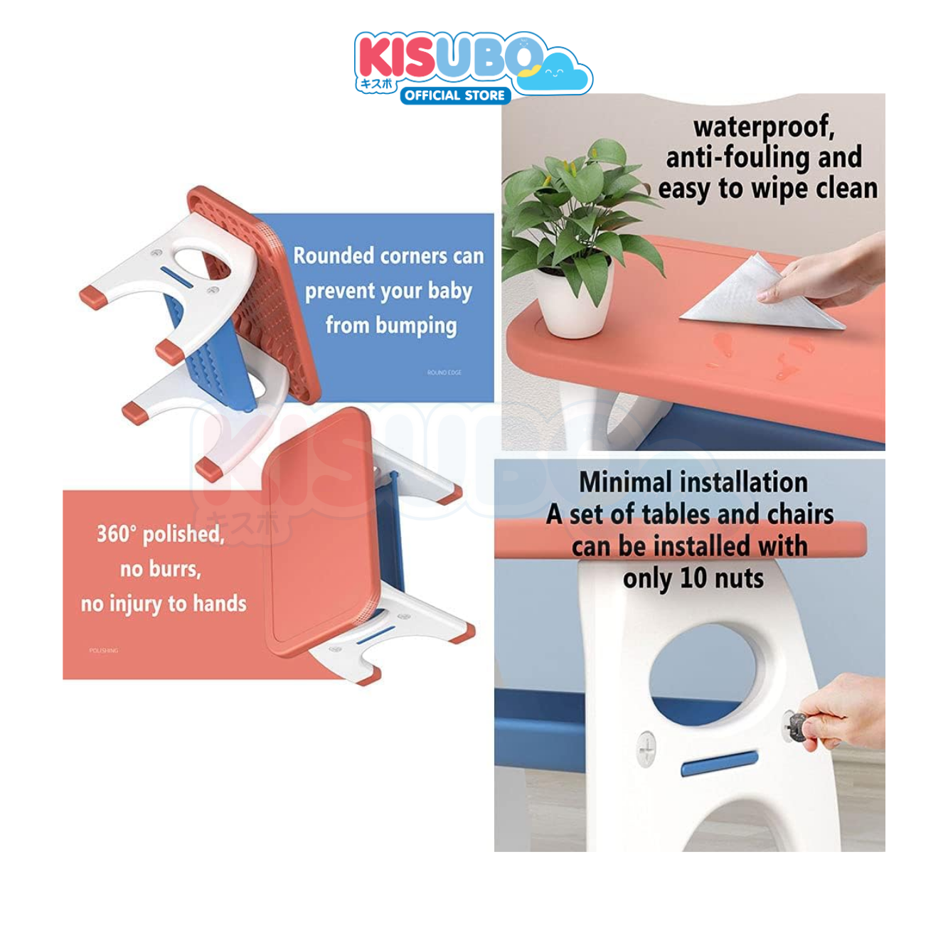 KISUBO Meja Kursi Anak Set Table Chair Set for Kids