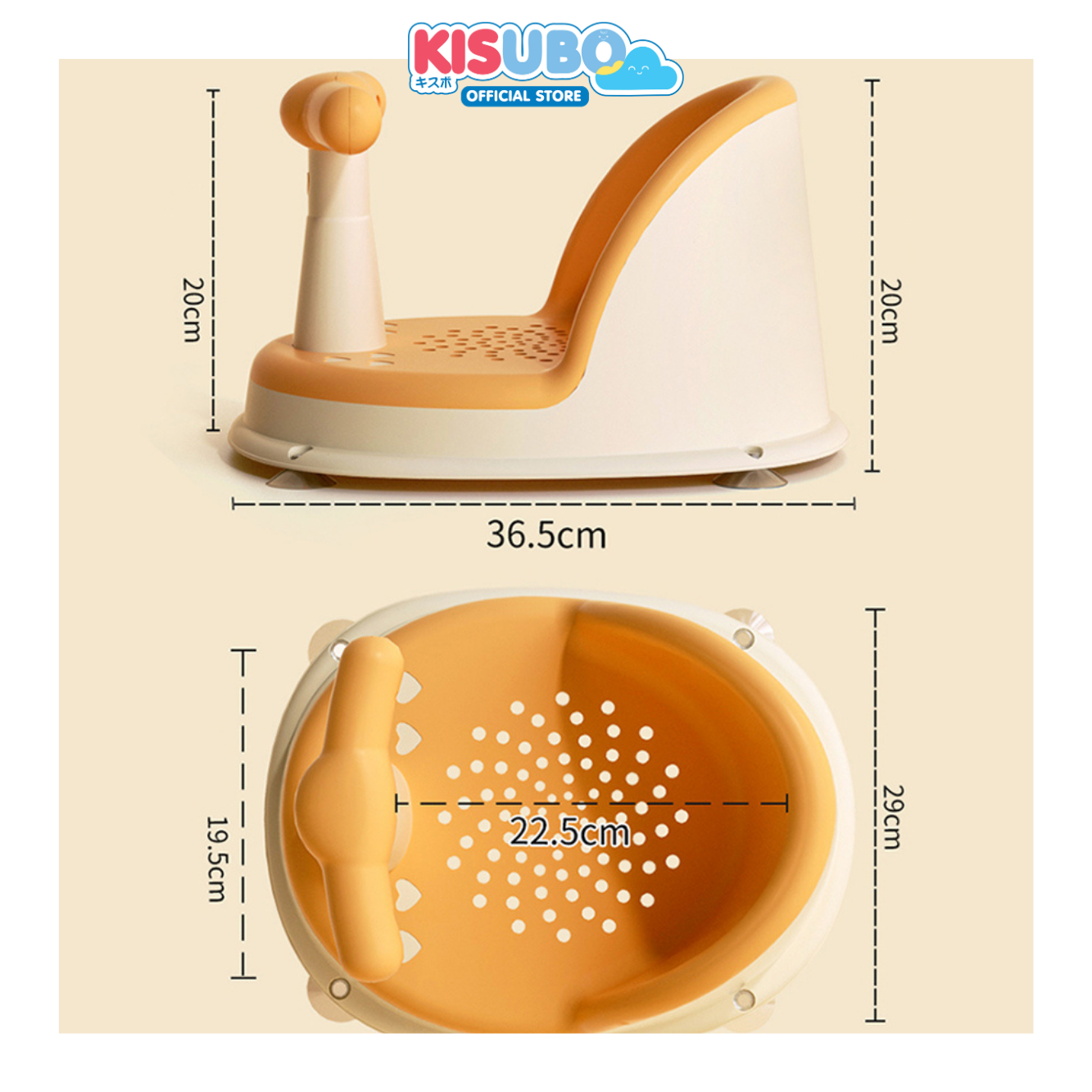 KISUBO Baby Bath Seat Stool Kursi Mandi Bayi Tempat Mandi Bayi Anak