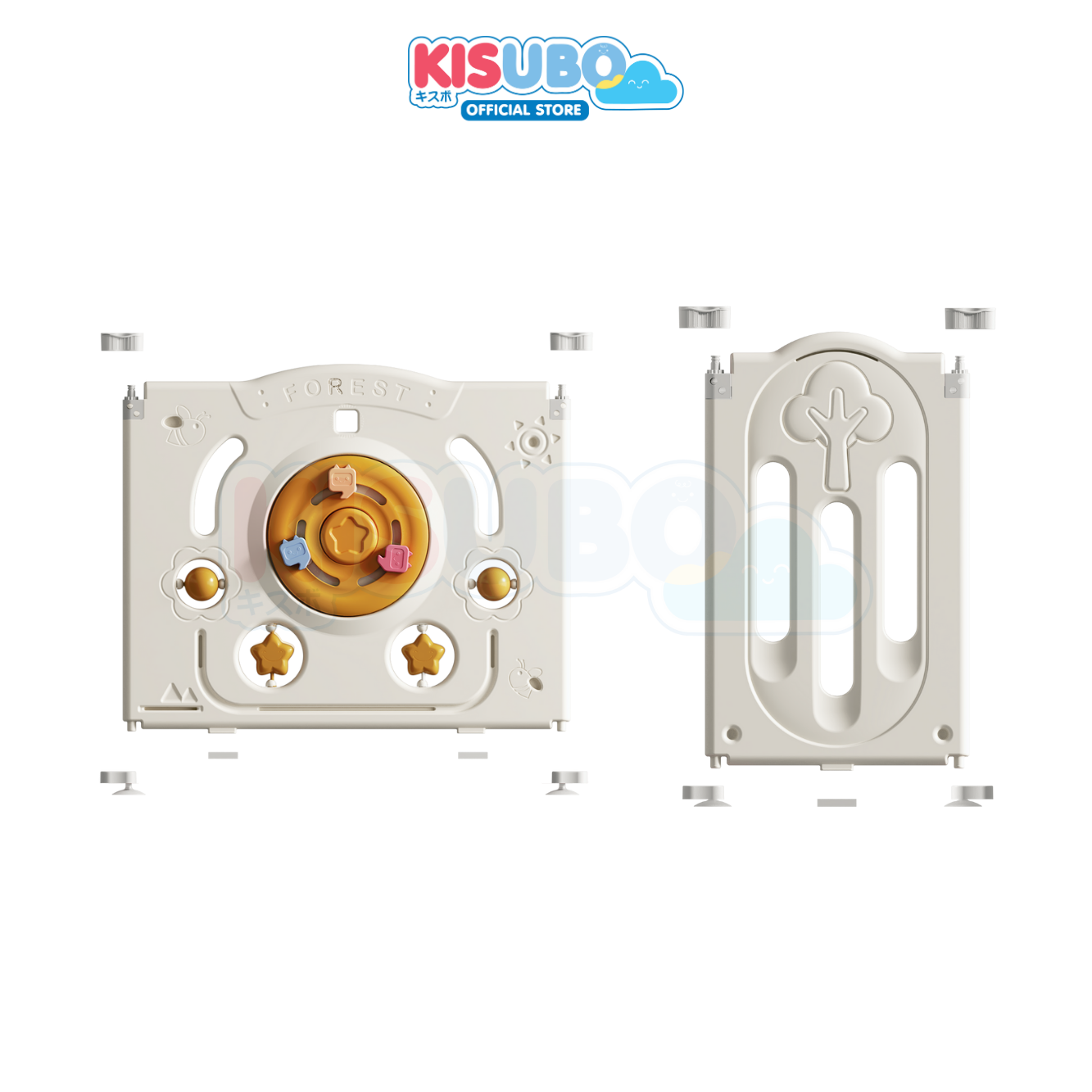 KISUBO Dino Additional Playpen Fence Panel with Connector Set
