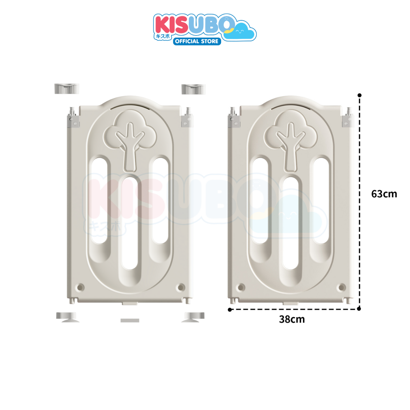 KISUBO Dino Additional Playpen Fence Panel with Connector Set