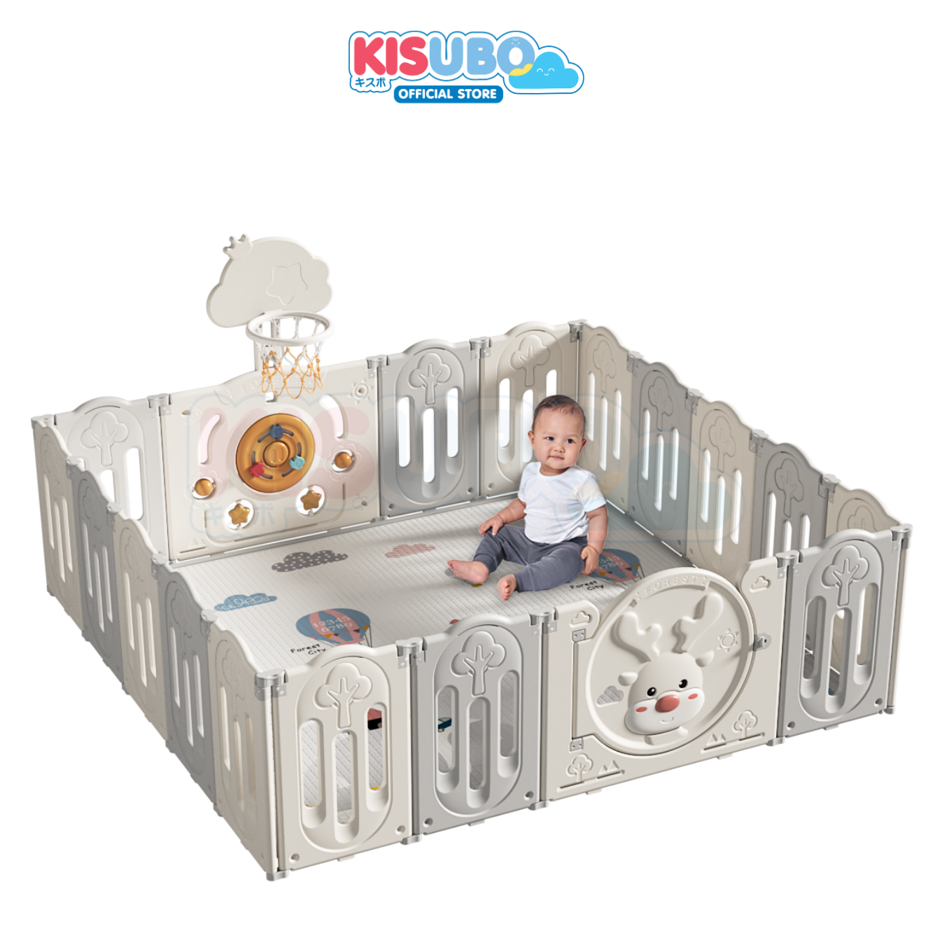 KISUBO Baby Play Fence Pagar Bayi Anak Rusa Deer Baby Fence