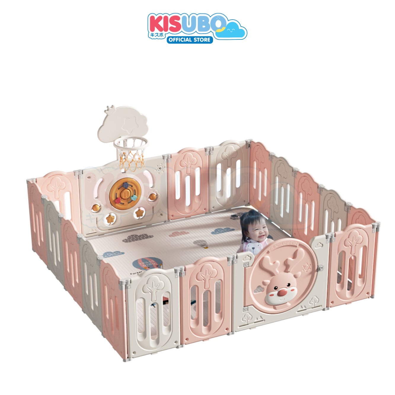 KISUBO Baby Play Fence Pagar Bayi Anak Rusa Deer Baby Fence