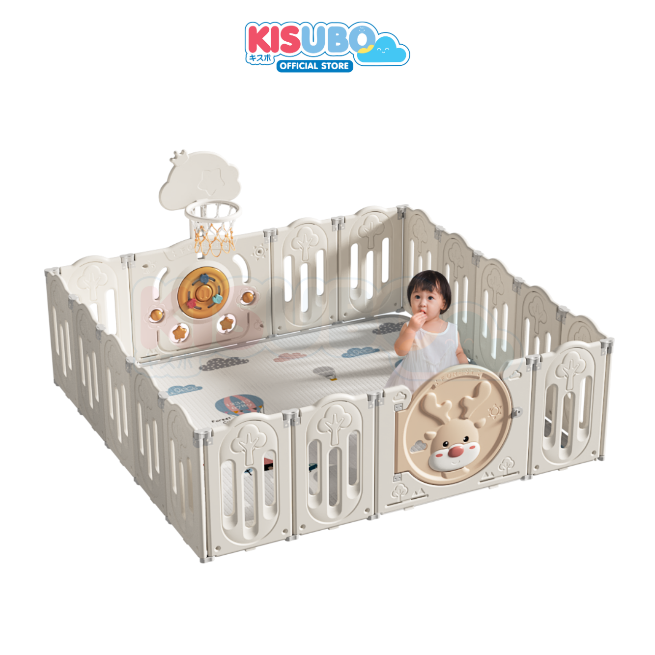 KISUBO Baby Play Fence Pagar Bayi Anak Rusa Deer Baby Fence