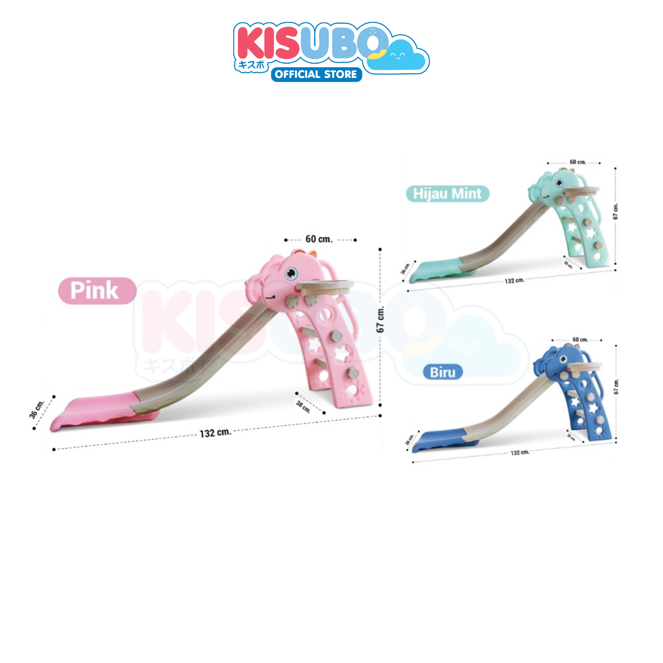 KISUBO Perosotan Dino / Perosotan Anak Murah / Perosotan Kisubo / Mainan Perosotan