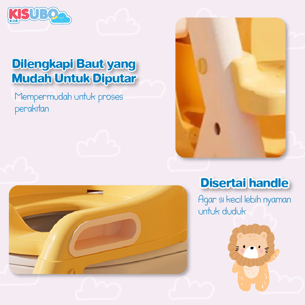 KISUBO Baby Potty Ladder Chair Seat Toilet Training Pispot Anak Bayi Ladder Baby Safe