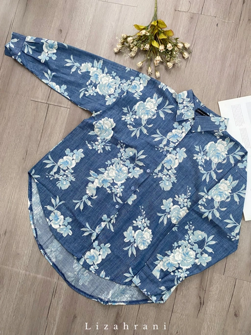 Image of Serena Blouse (Bunga Biru)