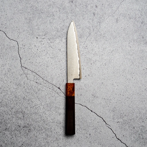 Image of Damascus Petty 140mm, Rosewood Amboyna Handle #1