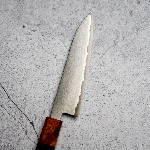 Image of Damascus Petty 140mm, Rosewood Amboyna Handle #1