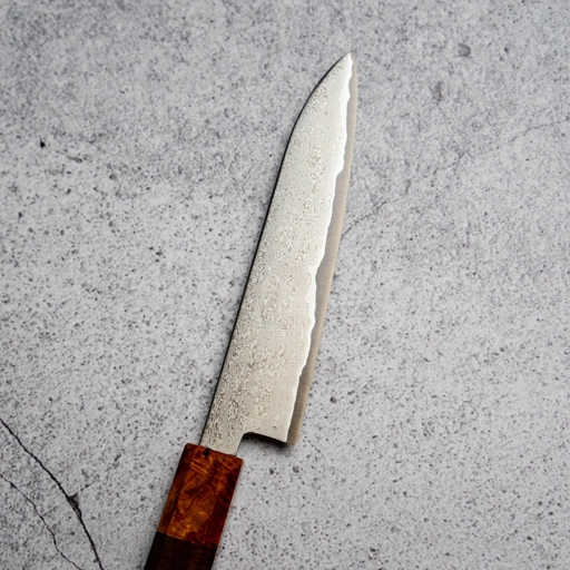 Image of Damascus Petty 140mm, Rosewood Amboyna Handle #4