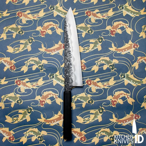 Image of Kanefusa Gyuto 240mm Honyaki Kurouchi, Ebony Handle