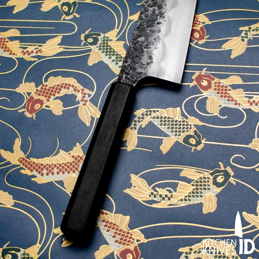 Image of Kanefusa Gyuto 240mm Honyaki Kurouchi, Ebony Handle
