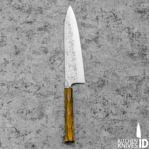Image of Gyuto 210mm Nashiji Squared, full Jatiwood Honeycomb