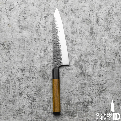 Image of Gyuto 193mm Kurouchi Tsuchime, Jatiwood & Rosewood #26