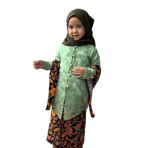 Alantasik atasan Kebaya Anak TANGGUNG Bordir Encim Sekolah Anak TK dan SD Bordir Usia 9-14 tahun