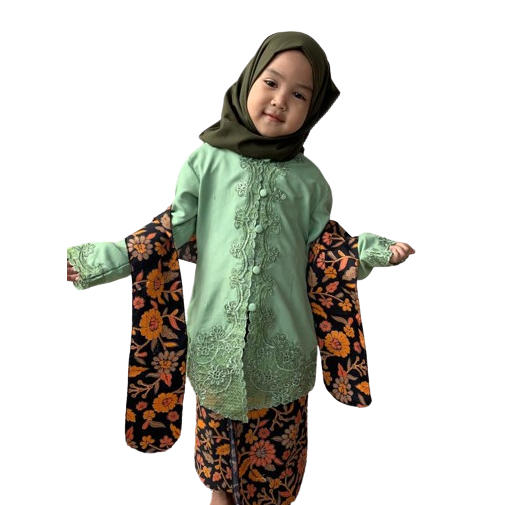Alantasik atasan Kebaya Anak TANGGUNG Bordir Encim Sekolah Anak TK dan SD Bordir Usia 9-14 tahun