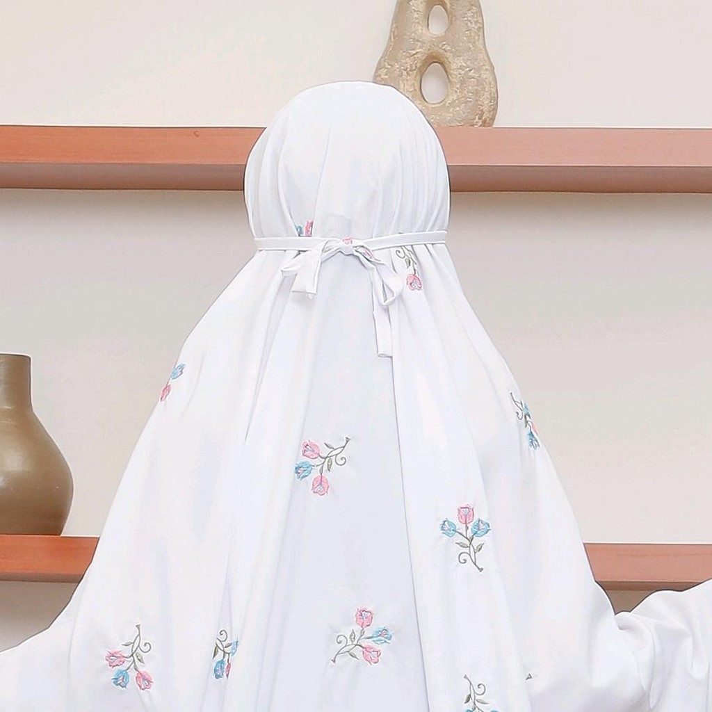 Mukena Terusan bordir ANAK 100 bunga Tasik Katun Muslim