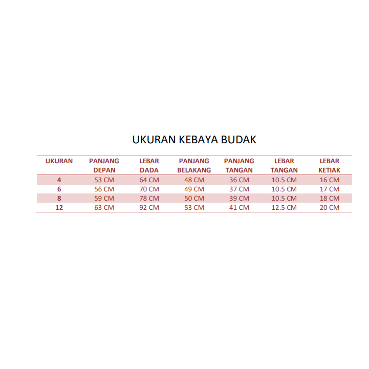 Alantasik atasan Kebaya Anak TANGGUNG Bordir Encim Sekolah Anak TK dan SD Bordir Usia 9-14 tahun