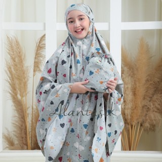 Mukena anak motif lucu remaja tanggung MK01 bunga pita 2in1 travel kisaran 6 9 14 tahun Alantasik