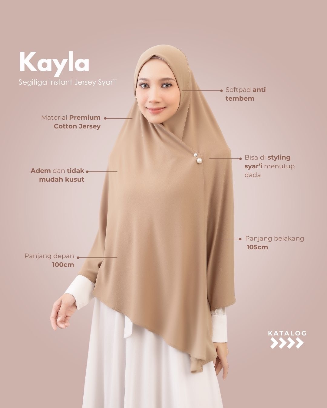 KAYLA - Segitiga Instant Oval Syar'i