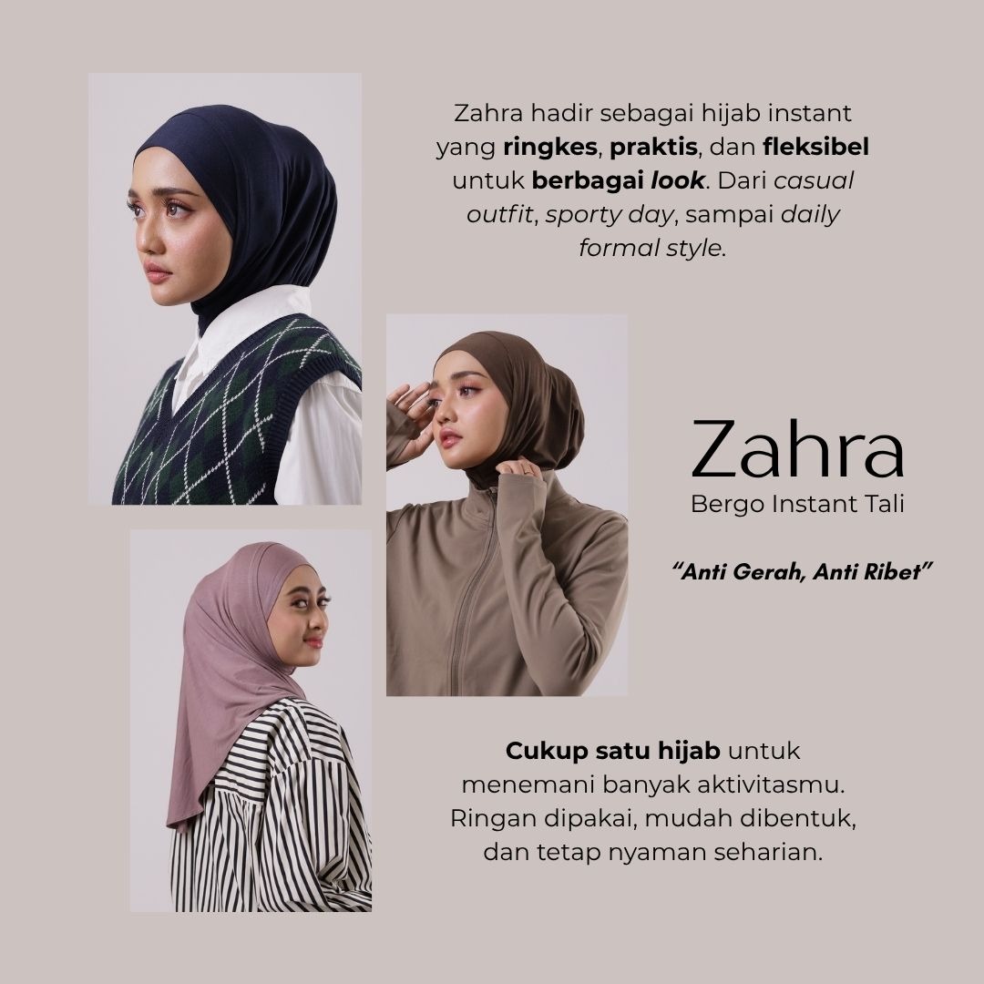 ZAHRA - Bergo Instant Sport