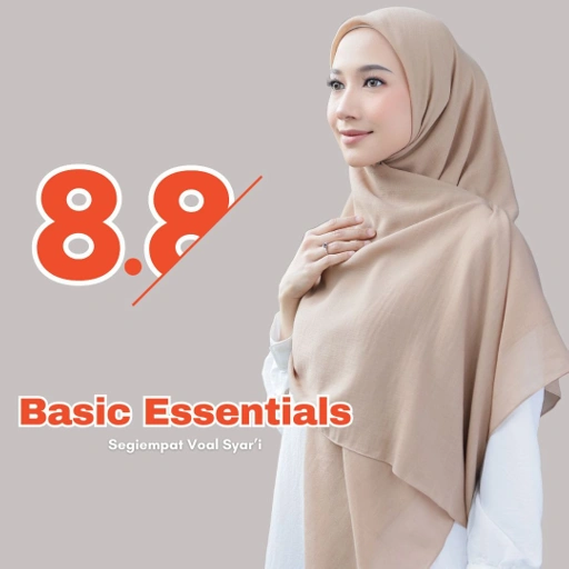 Image of Raina Signature - Basic Essentials Segiempat Voal Syar'i