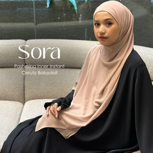 Image of Raina Signature - Sora Pashmina Inner Instant Ceruty Babydoll